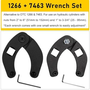 Camoo 1266 Adjustable Gland Nut Wrench & 7463 Universal Hydraulic Cylinder Spanner Wrench For Most Farm and Construction Equipment (set of 2)