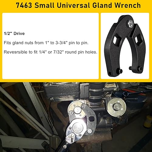 Camoo 1266 Adjustable Gland Nut Wrench & 7463 Universal Hydraulic Cylinder Spanner Wrench For Most Farm and Construction Equipment (set of 2)