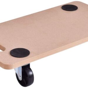 Casart Wooden Board Dolly, Moving Carrier with 4 Wheels