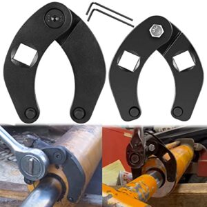sunluway 1266 adjustable gland nut wrench & 7463 small adjustable gland nut wrench universal for hydraulic cylinders on most farm & construction equipment, remove gland nuts easily