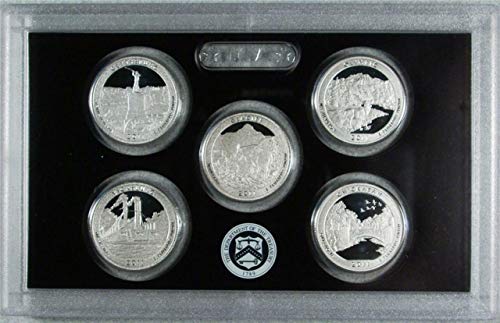 2011 S America the Beautiful Silver Quarters Proof Set - 5 coins - Quarter GEM Proof No Box or COA US Mint