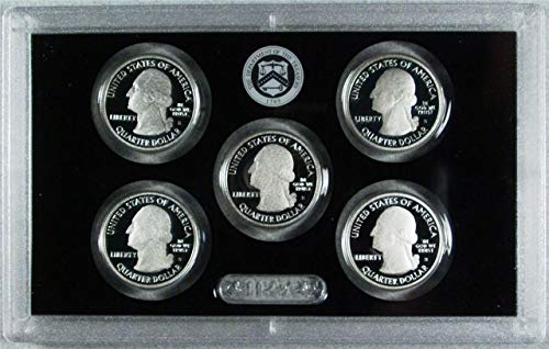 2011 S America the Beautiful Silver Quarters Proof Set - 5 coins - Quarter GEM Proof No Box or COA US Mint