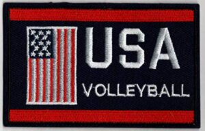 volleyball team usa embroidered iron-on patch size 4" x 2 1/2". usa olympics