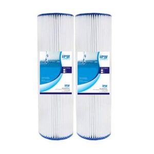 ipw industries inc compatible with omnifilter rs1-ds3-05 standard cartridge rs1 twin pack 5 micron pleated sediment filters