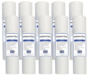 10-pack compatible with hf-360 polypropylene sediment filter - universal 10-inch 5-micron cartridge for culligan hf-360 whole house sediment filter clear housing