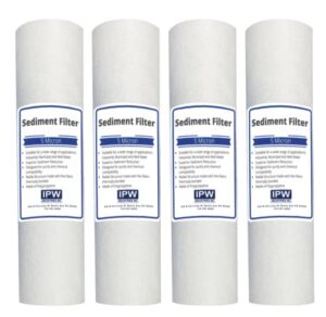 sediment water filter cartridge compatible with p5-d, p5a. also compatible with aqua-pure ap110 & ap110-np, ge fxusc, whirlpool whkf-gd05 and dupont wfpfc500; set of 4 filters