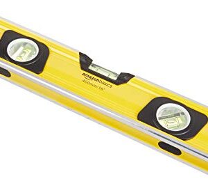 Amazon Basics 16-Inch Heavy Duty Shock Resistant Aluminum Alloy Magnetic Spirit Level