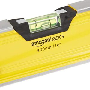 Amazon Basics 16-Inch Heavy Duty Shock Resistant Aluminum Alloy Magnetic Spirit Level