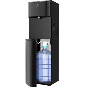 avalon electronic bottom loading water cooler dispenser - 3 temperatures, hot, cool & cold, digital clock with temperature control, durable stainless steel cabinet, self cleaning, black