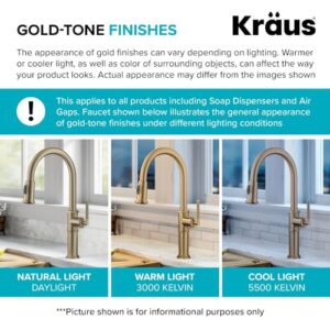 Kraus KPF-1603BGMB Artec Pro 2-Function Commercial Style Pre-Rinse Kitchen Faucet with Pull-Down Spring Spout and Pot Filler, Brushed Gold/Matte Black