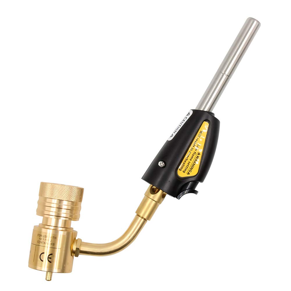 QWORK Turbo Torch Tips, Torch Swirl, MAP-Pro/LP Gas, Self Lighting, Gas Self Ignition Turbo Torch Regulator Brazing Soldering Welding Plumbing Gun