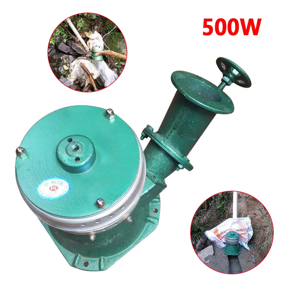 QIZHI Micro Hydro Water Turbine Generator US Plug for Household Lighting TV Electric Furnace ect US Stock（110V 500W）