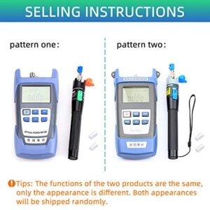 Fiber Optic Power Meter with 30KM Aluminum Visual Fault Locator FC-LC Adapter Fiber Optic Cable Tester Test Test Tool for CATV Telecommunications Engineering Maintenance