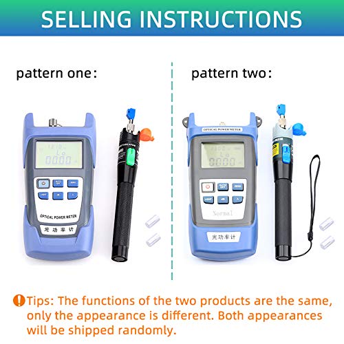 Fiber Optic Power Meter with 30KM Aluminum Visual Fault Locator FC-LC Adapter Fiber Optic Cable Tester Test Test Tool for CATV Telecommunications Engineering Maintenance