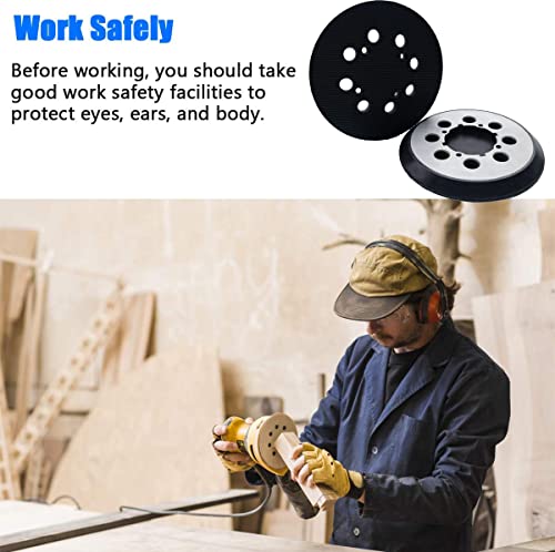 5 Inch 8 Hole Aluminum Alloy Hook and Loop Replacement Sander Pads for Dewalt DWE6421-B2 DWE6421-B3 DWE6423, 6423K DWE6421, 6421K, DCW210B Random Orbit Sander - 5" Sanding Backing Pad