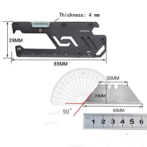 Portable Pocket Knife, Credit Card Sized, Fixed Blade Knives Tactical Knife Hunting Knife EDC Knife Blade Survival Knife Cutter for Campers, Hunting, Hiking Pack, Emergency, Survival, Gray