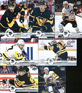 pittsburgh penguins 2019-20 upper deck series 1 veteran nhl team set hockey team set of 7 cards: patric hornqvist(#97), nick bjugstad(#98), bryan rust(#99), sidney crosby(#100), dominik simon(#101), justin schultz(#102), matt murray(#103)