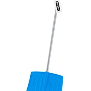 Superio Kids Snow Shovel for Driveway, Plastic Heavy Duty Shovel for Snow Removal with D Grip Wooden Handle Small Kids Shovel Sturdy, 35“ Height, Durable Plastic 12" Wide Blade, Snow Fun (3) (1, Blue)