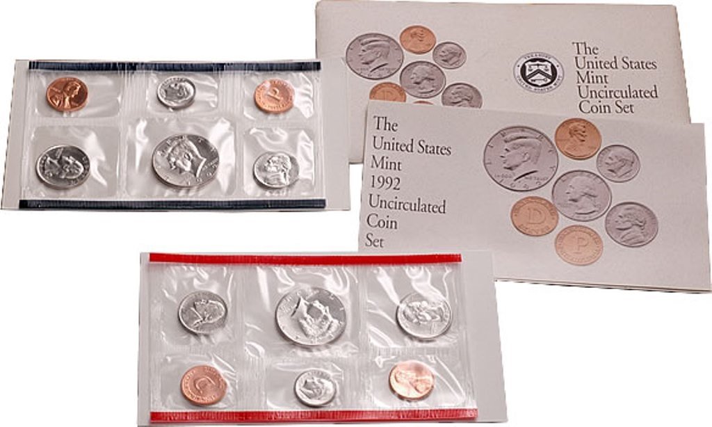 1992 P, D U.S. Mint - 10 Coin Uncirculated Set with CoA Uncirculated