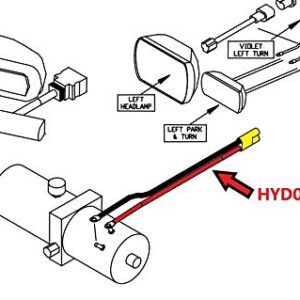 Professional Parts Warehouse Aftermarket Boss 36" Power/Ground Cable Plow Side HYD01690