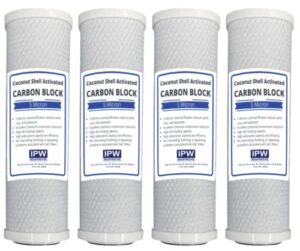 premium countertop water replacement filter compatible for ecosoft for use in the countertop ecosoft water filters, pack of 4