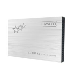 hwayo 750gb external hard drive portable 2.5'' ultra slim hdd storage usb 3.0 for pc, laptop, mac, chromebook, xbox one (silver)