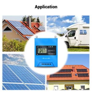 iSunergy 30A MPPT Solar Charge Controller 12V/24V Auto Working Buck Solar Panel Battery Regulator Maintainer with LCD Display for Solar Panel Battery Overload Protection