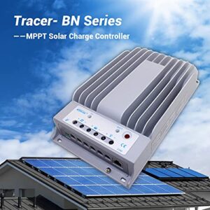 Epever 20A MPPT Solar Charge Controller Tracer BN Series Negative Ground 20 Amp Solar Panel Charge Controller 12V/24V Auto Identifying Intelligent Regulator Max. PV 150V