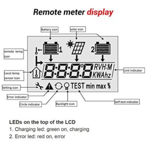 EPEVER MT-1 Remote Meter with LCD Display for Duo Battery Solar Panel Charge Controller