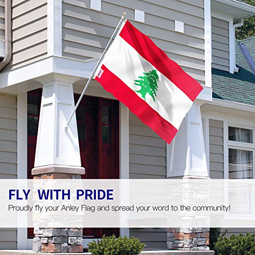 ANLEY Fly Breeze 3x5 Feet Lebanon Flag - Vivid Color and Fade Proof - Canvas Header and Double Stitched - the Lebanese Republic Flags Polyester with Brass Grommets 3 X 5 Ft