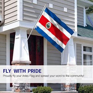 ANLEY Fly Breeze 3x5 Feet Costa Rica Flag - Vivid Color and Fade Proof - Canvas Header and Double Stitched - the Republic of Costa Rica Flags Polyester with Brass Grommets 3 X 5 Ft