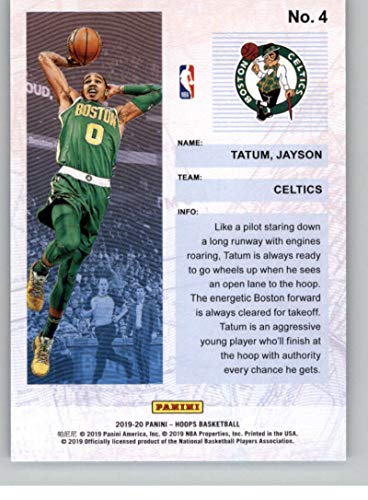 2019-20 Panini Hoops Frequent Flyers #4 Jayson Tatum Boston Celtics Basketball Card