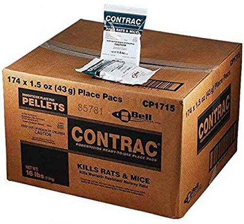 Contrac Place Packs CP1715 CONTRAC Rodenticide, Blue