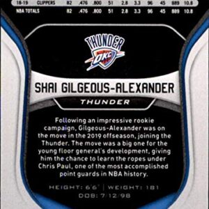 2019-20 Panini Certified #69 Shai Gilgeous-Alexander Oklahoma City Thunder Basketball Card