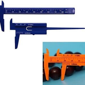 Utoolmart Vernier Caliper 80mm / 3.1-inch Plastic Measuring Tool for Precision Measurements Outside Inside Depth (Blue) 5 Pcs