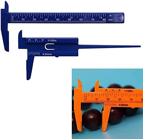 Utoolmart Vernier Caliper 80mm / 3.1-inch Plastic Measuring Tool for Precision Measurements Outside Inside Depth (Blue) 5 Pcs