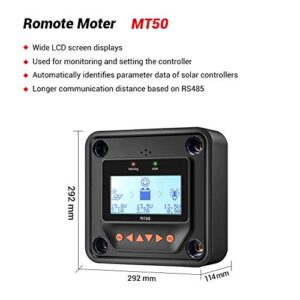 EPEVER 100A MPPT Solar Charge Controller 12V/24V/36V/48V Auto Max 150V Input Negative Ground Solar Panel Charge Regulator with MT50 Remote Meter Temperature Sensor RTS & PC Communication Cable RS485