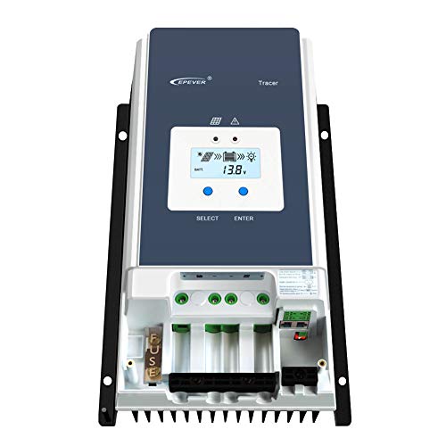 EPEVER 60A MPPT Solar Charge Controller 12V/24V/36V/48V Auto Max.PV 150V Input Negative Ground Solar Panel Charge Regulator with MT50 Remote Meter Temperature Sensor RTS & PC Communication Cable RS485
