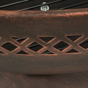 Sunnydaze 25-Inch Chalice Steel Wood-Burning Fire Pit with Spark Screen and Poker - Copper Finish