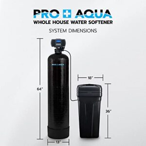 PRO+AQUA Whole House Water Softener High Demand Heavy Duty 80,000 Grain Capacity 1" Ports