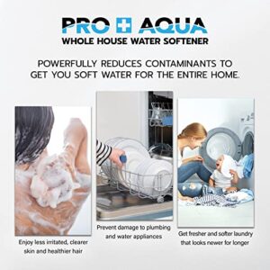 PRO+AQUA Whole House Water Softener High Demand Heavy Duty 80,000 Grain Capacity 1" Ports