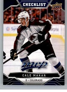 2019-20 upper deck mvp blue factory set parallel hockey #250 cale makar colorado avalanche official nhl trading card from ud