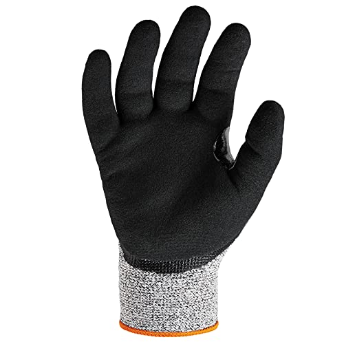 Ergodyne Nitrile Coated Work Gloves, Cut Resistant Level A3, Grip For Wet or Dry Enviroments, Ergodyne ProFlex 7031,Gray,Medium