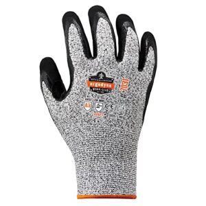 Ergodyne Nitrile Coated Work Gloves, Cut Resistant Level A3, Grip For Wet or Dry Enviroments, Ergodyne ProFlex 7031,Gray,Medium