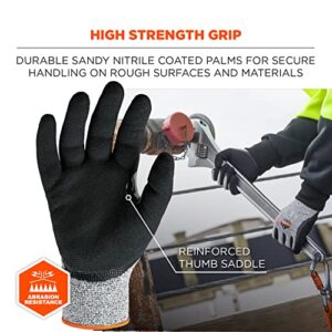 Ergodyne Nitrile Coated Work Gloves, Cut Resistant Level A3, Grip For Wet or Dry Enviroments, Ergodyne ProFlex 7031,Gray,Medium