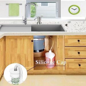 Kitchen Sink Soap Dispenser Brushed Nickel Countertop Soap Dispenser Pump with 47" Extension Tube Kit and 17 Oz Bottle Built in Bathroom Sink Soap Dispenser Dish Soap Pump