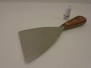 dexter russell usa 4in hi carbon scraper forged angled stiff blade full tang triple brass rivets bolster 25rc4 wood handle factory second