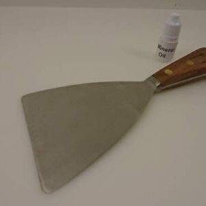 Dexter Russell USA 4in Hi Carbon Scraper Forged Angled Stiff Blade Full Tang Triple brass rivets Bolster 25RC4 Wood Handle Factory Second