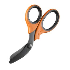 xshear 7.5” extreme duty trauma shears. tough and durable medical scissors for the paramedic, emt, nurse or any emergency healthcare provider orange/black