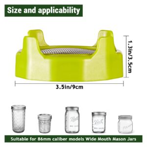 Sprouting Lids, Plastic Sprout Lid with Stainless Steel Screen for Wide Mouth Mason Jars, Germination Kit Sprouter Sprout Maker with Stand Water Tray Grow Bean Sprouts, Broccoli Seeds, Alfalfa, Salad